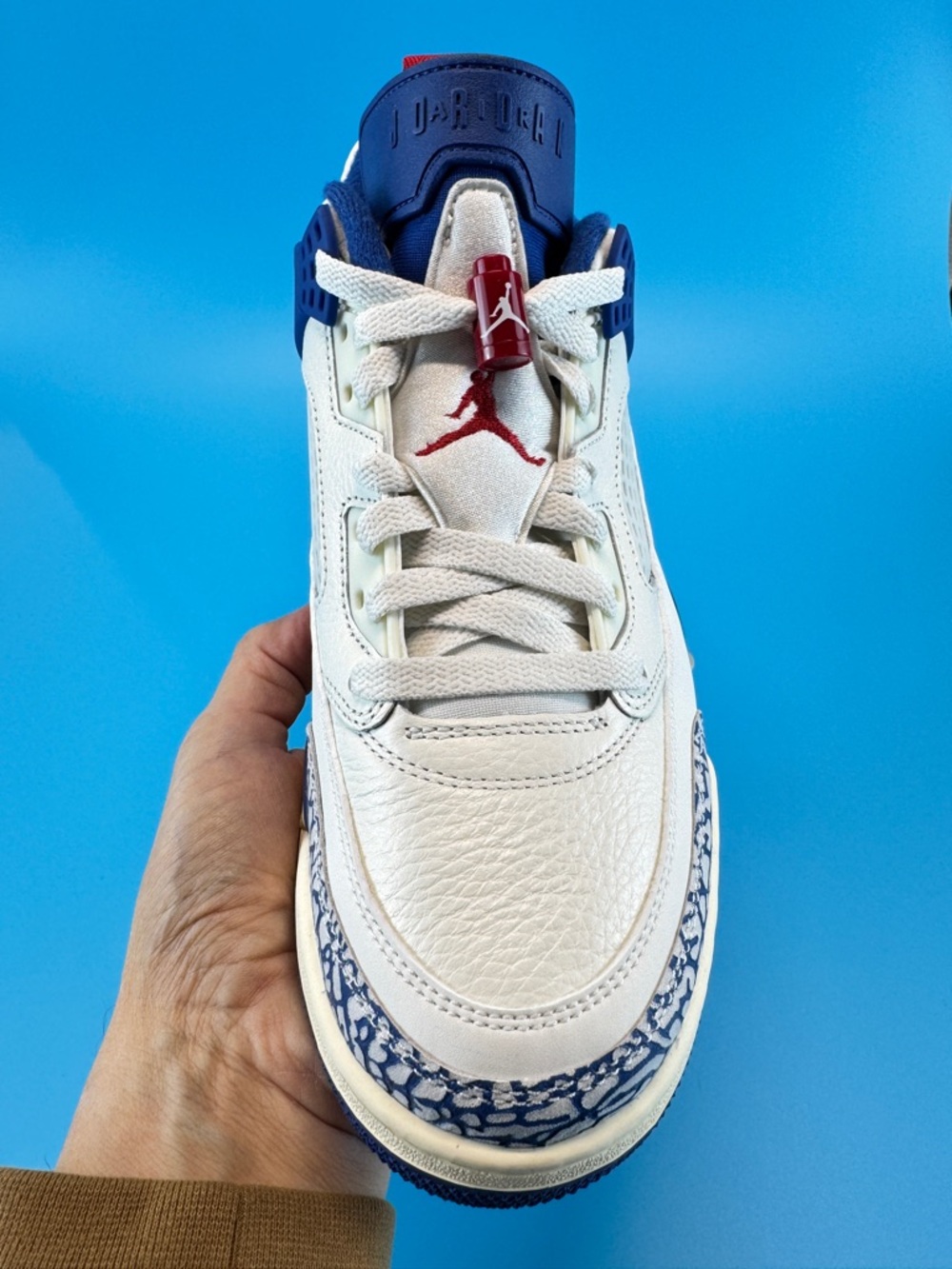 Nike Air Jordan Spizike Low Sail Storm Blue Sz 8 Brand New Box No Lid Fast Ship - Picture 3 of 10
